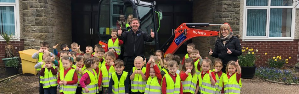 Donation of high visibility vests to local nursery. 